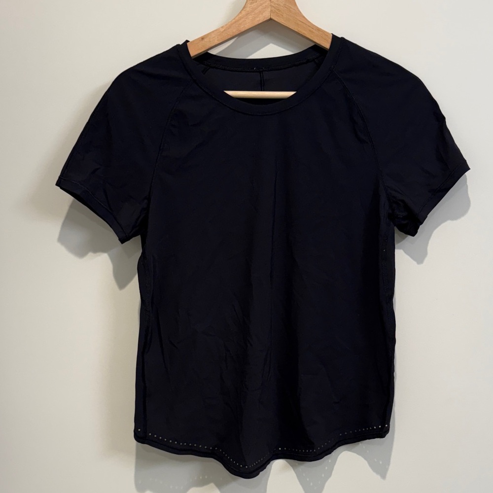 lululemon athletica Black Short Sleeve Crew Tee